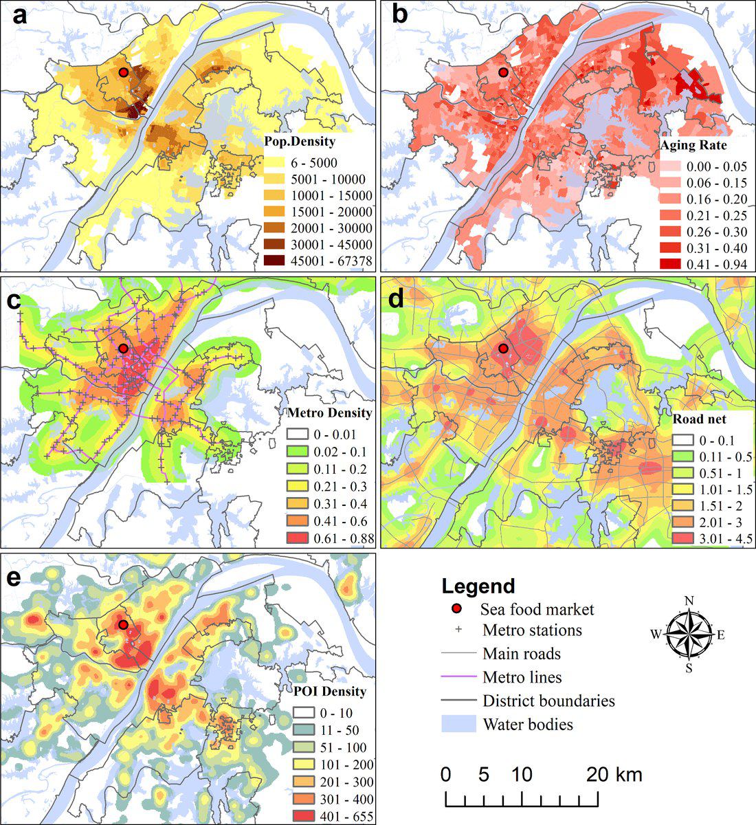 Figure from Spatial disparities of self-reported COVID-19 cases and influencing factors in Wuhan, China